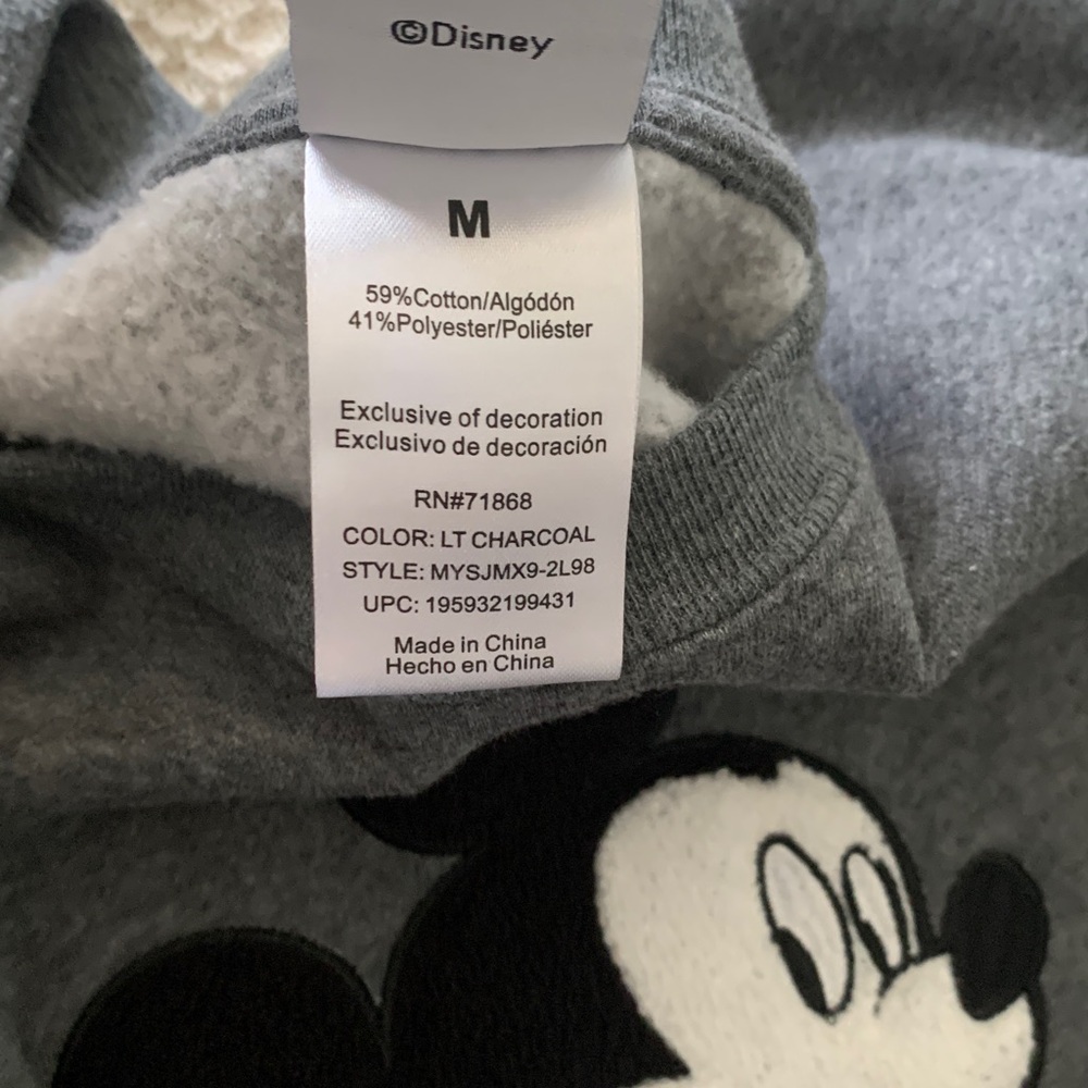 Disney Charcoal Mickey Mouse Sweatshirt - Picture 8 of 8